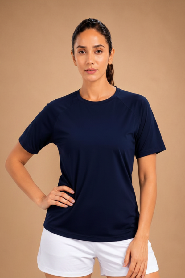Bio Active Tee – EcoCiclo™ Biodegradable Polyester (Midnight Navy)
