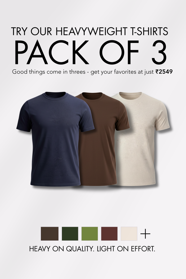 Carbon Heavyweight T-Shirt - Pack of 3