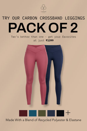 Carbon Crossband Leggings - Pack of 2
