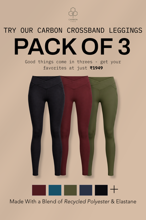 Carbon Crossband Leggings - Pack of 3