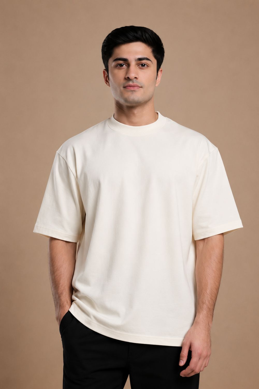 Oversized Carbon T-shirt (Butterscotch) - Printed