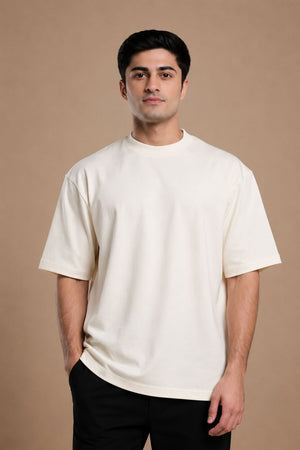 Oversized Carbon T-shirt (Butterscotch) - Printed
