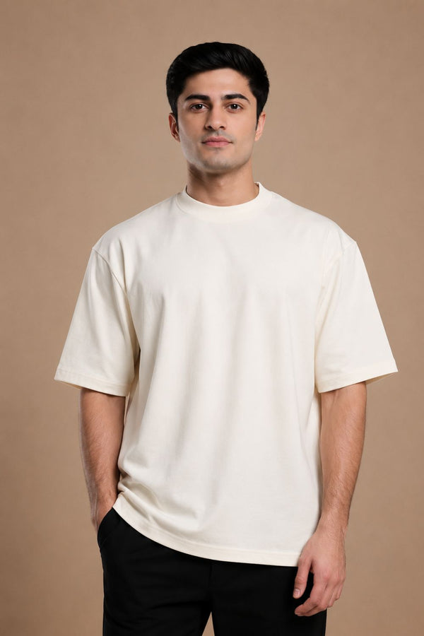 Oversized Carbon T-shirt (Butterscotch) - Printed