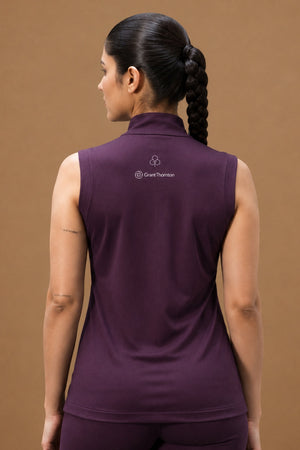 Grant Thornton Women's Sleeveless Jacket (Plum)