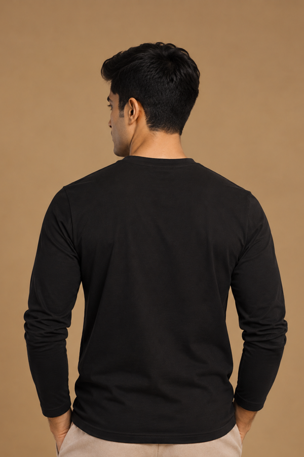 Heavyweight Full Sleeve T-shirt – Sorona™ (Carbon Black)