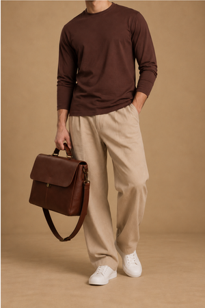 Heavyweight Full Sleeve T-shirt – Sorona™ (Chicory Coffee)