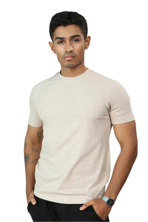 Carbon Heavyweight Melange T-Shirt – Sorona™ (Oat Melange)