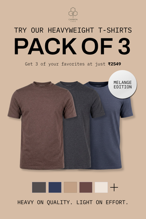 Carbon Heavyweight Melange T-Shirt - Pack of 3
