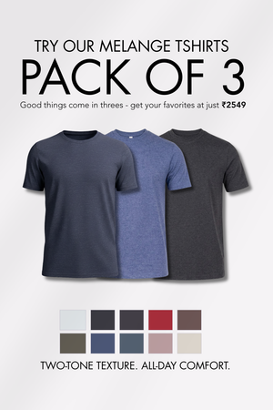 Carbon Heavyweight Melange T-Shirt - Pack of 3