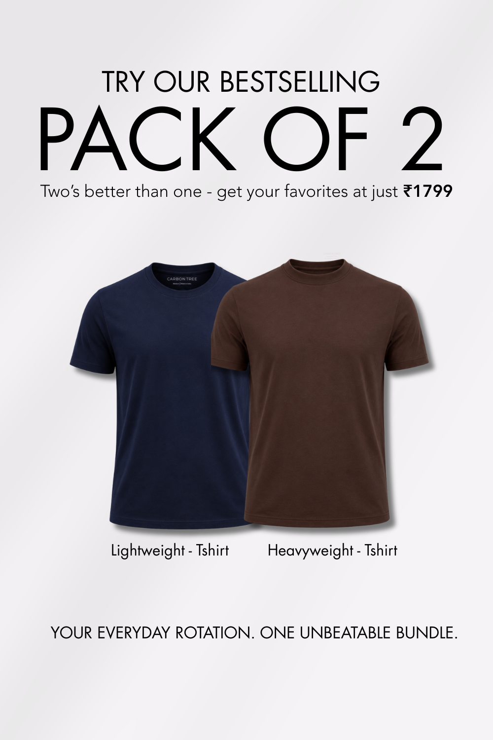 Ultimate Bestseller Combo - Lightweight & Heavyweight T-Shirts - Pack of 2