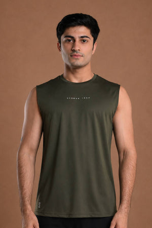 Men’s Bio Sports Tank – EcoCiclo™ Biodegradable Polyester (Sage Green)