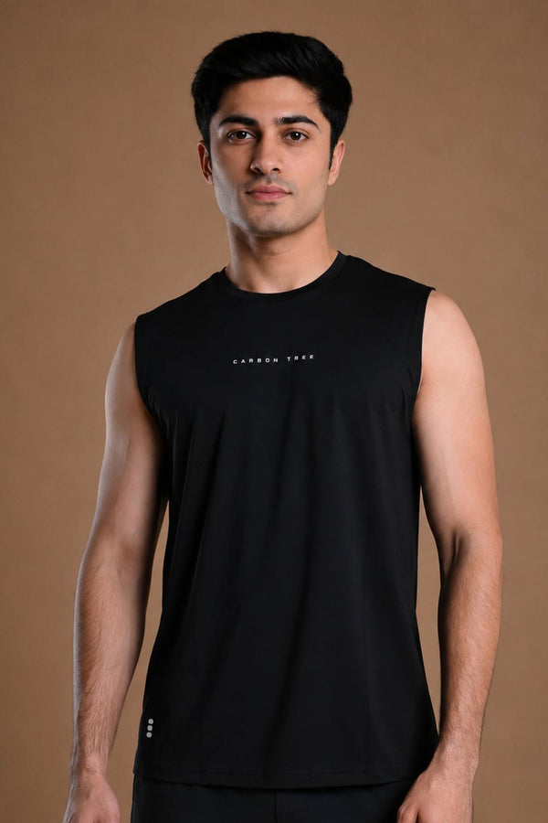 Men’s Bio Sports Tank – EcoCiclo™ Biodegradable Polyester (Carbon Black)