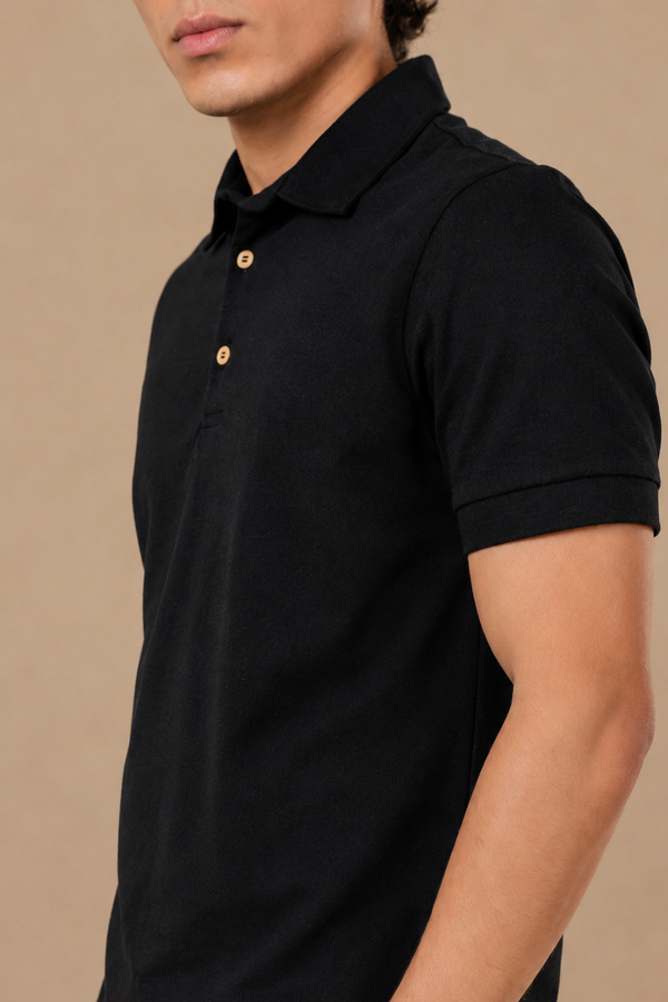 Heavyweight Polo – Sorona™ (Carbon Black)