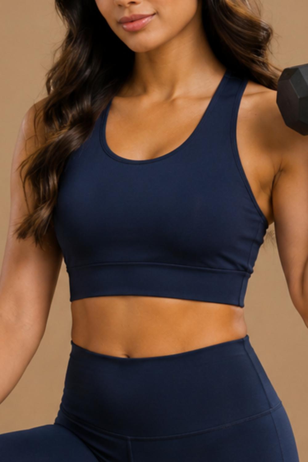 Racerback Active Bra (Midnight Navy)
