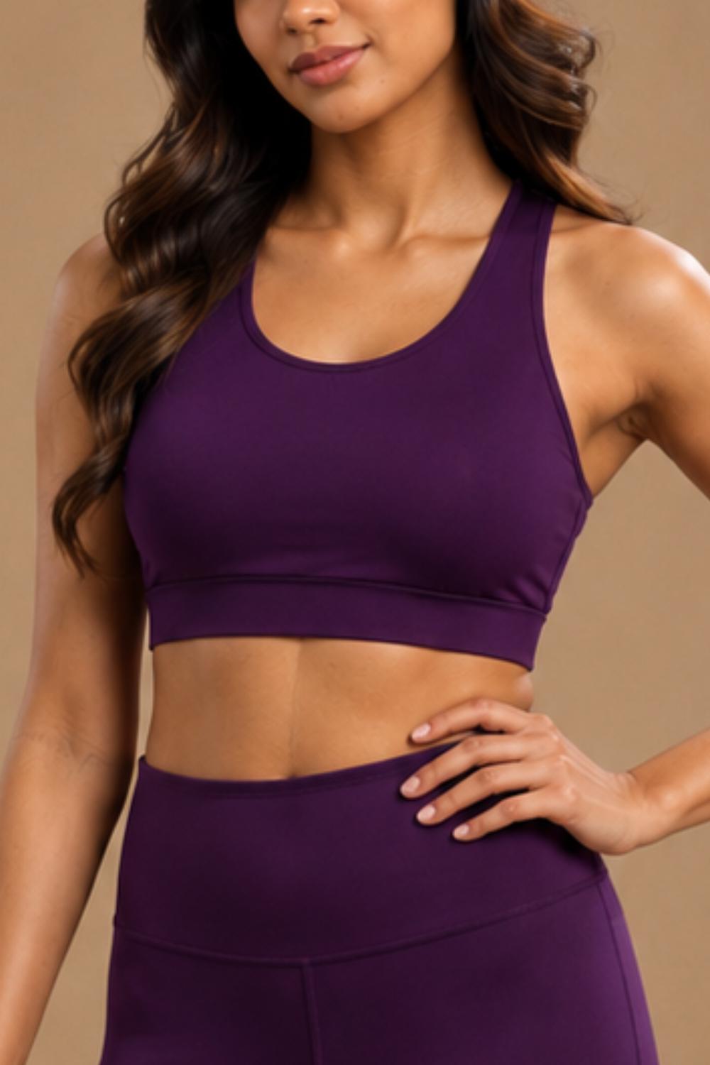 Racerback Active Bra (Deep Purple)