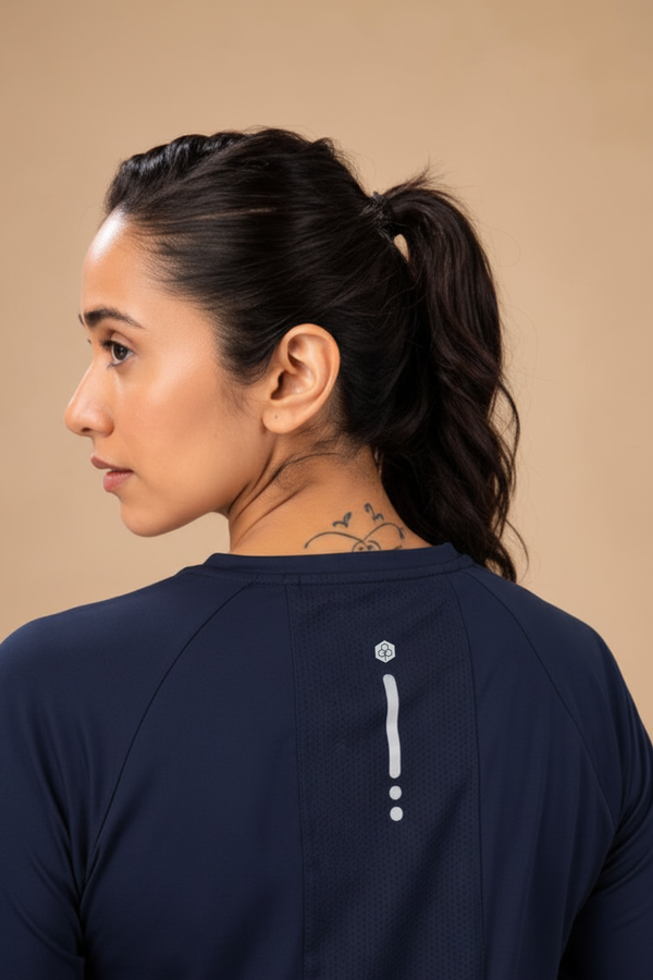 Bio Active Tee – EcoCiclo™ Biodegradable Polyester (Midnight Navy)