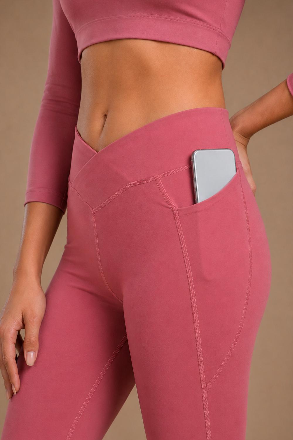Carbon Crossband Legging (Mauve Wood)