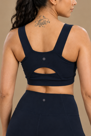 U-Neck Active Bra (Midnight Navy)