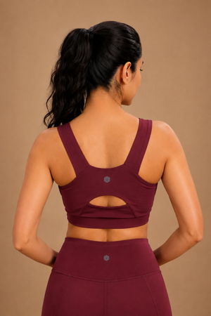 U-Neck Active Bra (Sangria)