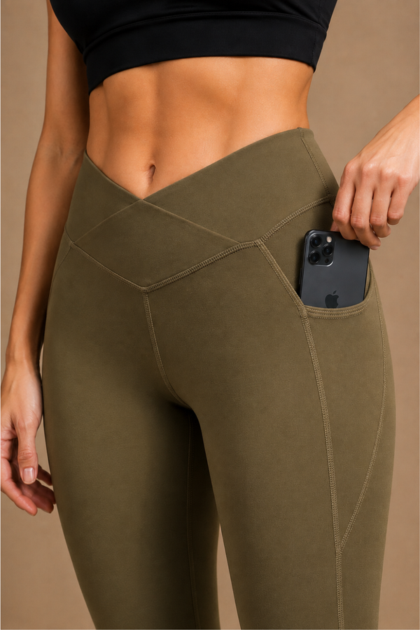 Carbon Crossband Legging (Sage Green)