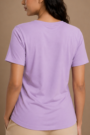 UltraSoft Bamboo V-Neck Lounge Set (Lavender Haze)