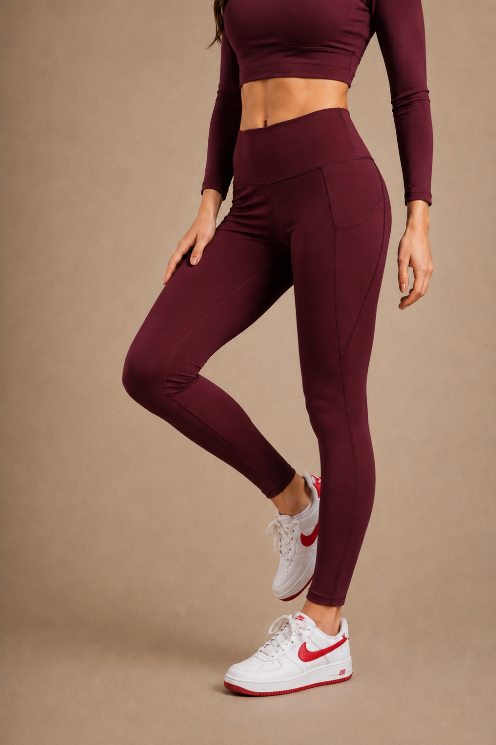 Carbon Utility Legging (2 Pockets) (Sangria)