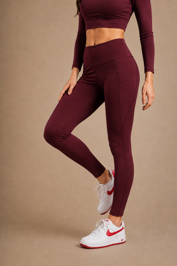 Carbon Utility Legging (2 Pockets) (Sangria)