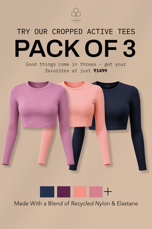 Cropped Active Tee - Pack of 3