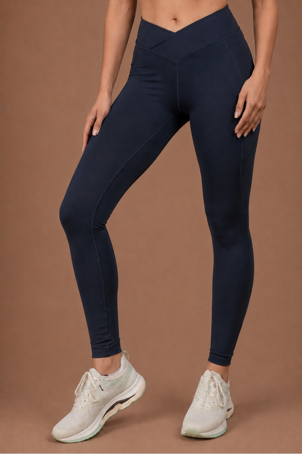 Carbon Crossband Legging (Midnight Navy)