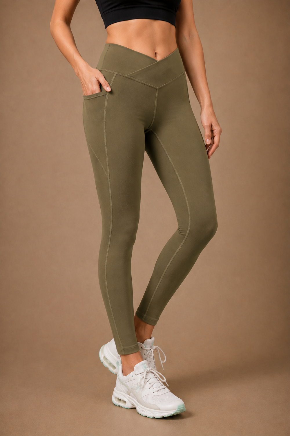 Carbon Crossband Legging (Sage Green)