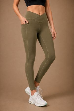 Carbon Crossband Legging (Sage Green)