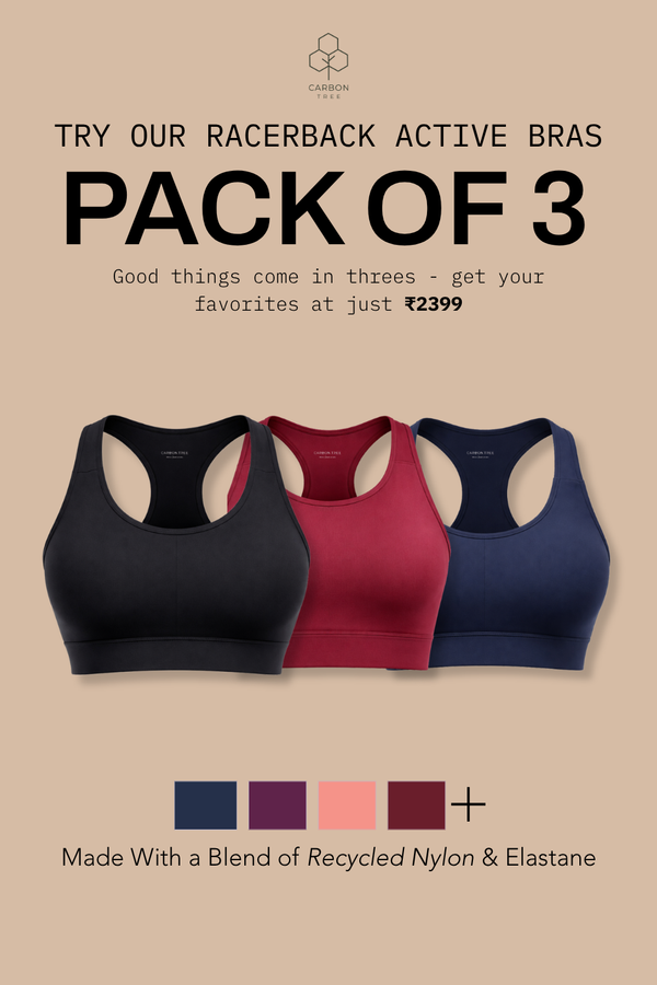Racerback Active Bra - Pack of 3