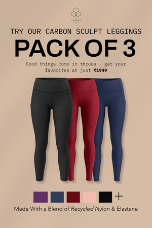 Carbon Sculpt Leggings - Pack of 3