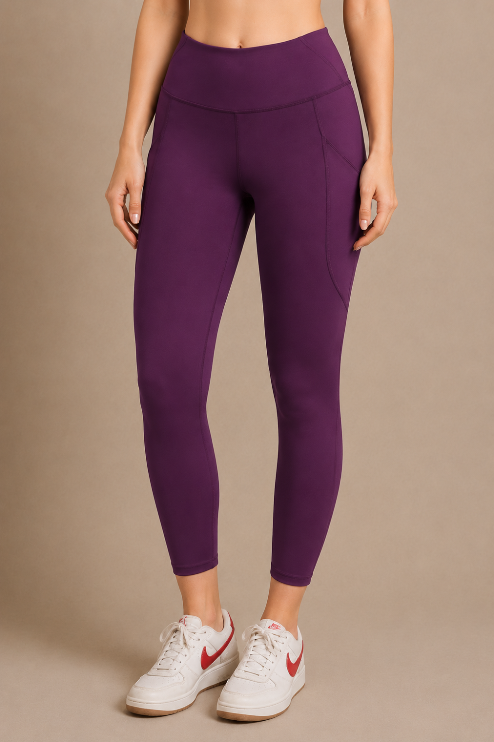 Carbon Sculpt Legging (2 Pockets) (Deep Purple)