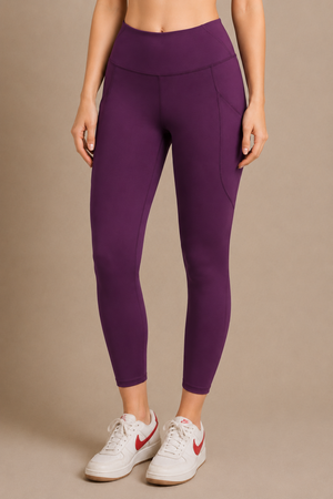 Carbon Sculpt Legging (2 Pockets) (Deep Purple)