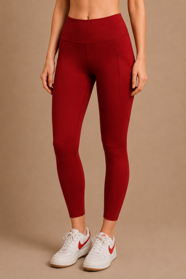 Carbon Sculpt Legging (2 Pockets) (Red Rush)