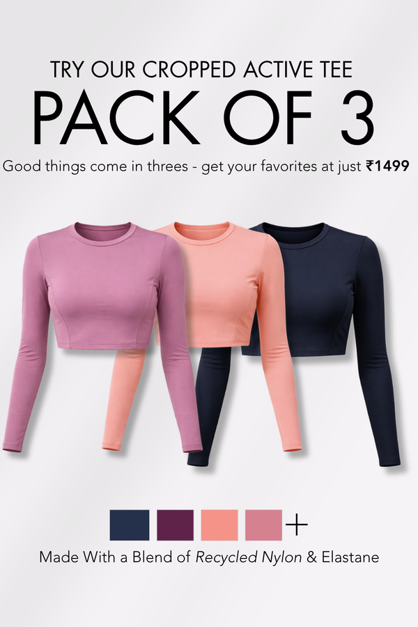 Cropped Active Tee - Pack of 3