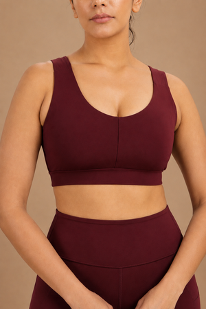 U-Neck Active Bra (Sangria)