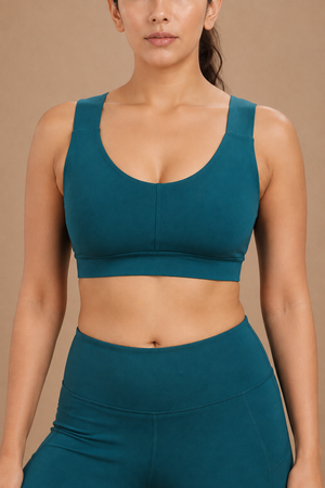 U-Neck Active Bra (Deep Teal)